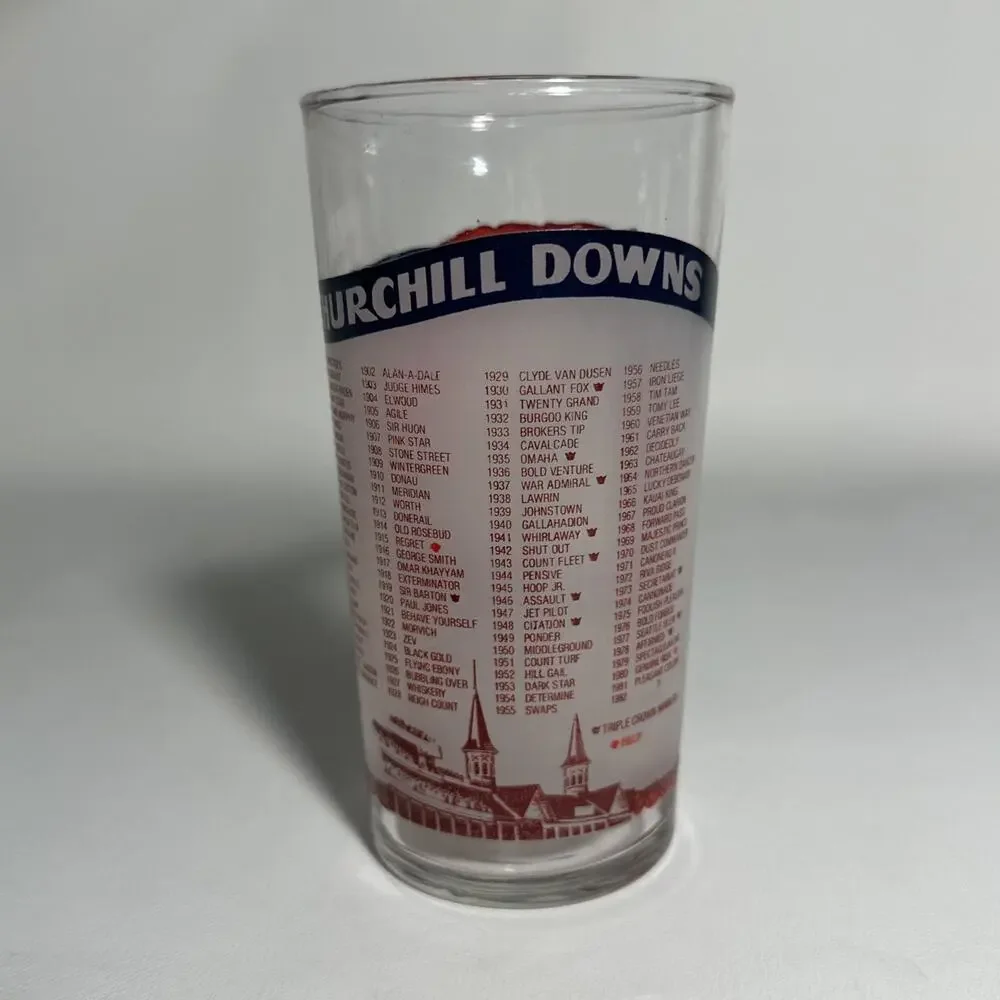 1982 Rose Horseshoe Trophy Kentucky Derby Mint Julep Glass, Churchill Downs